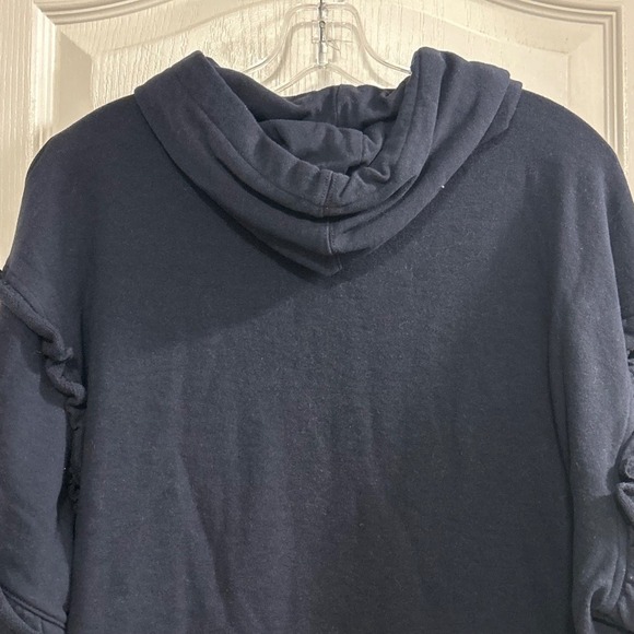 Tommy Hilfiger Women Navy Blue Ruffle Sleeve Hoodie Dress Casual Size XL - Picture 8 of 9